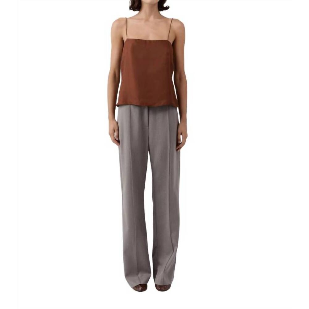 NEW ST. AGNI 90s silk twill camisole in brick